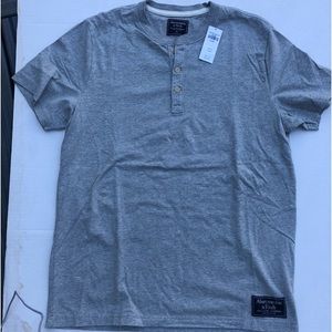 New Abercrombie mens XL shirt gray